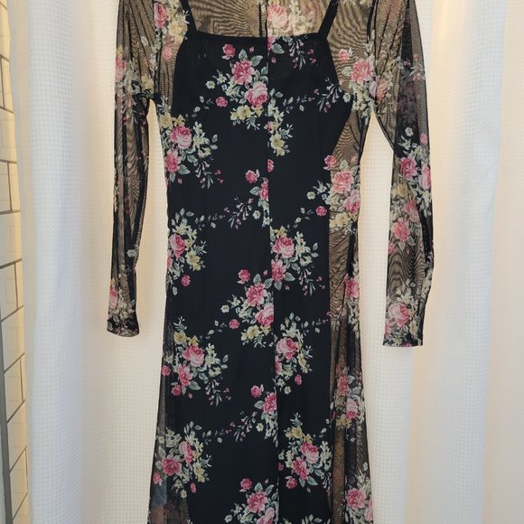 Sheer Floral Dress - Picture 2 of 4